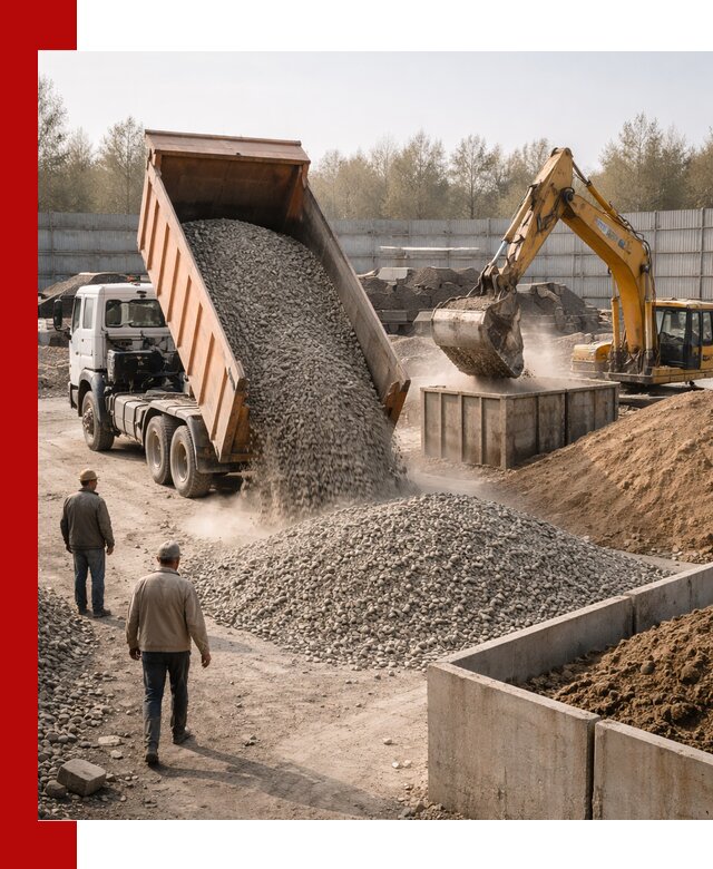 Доставка нерудных материалов с погрузкой и разгрузкой в Саратове