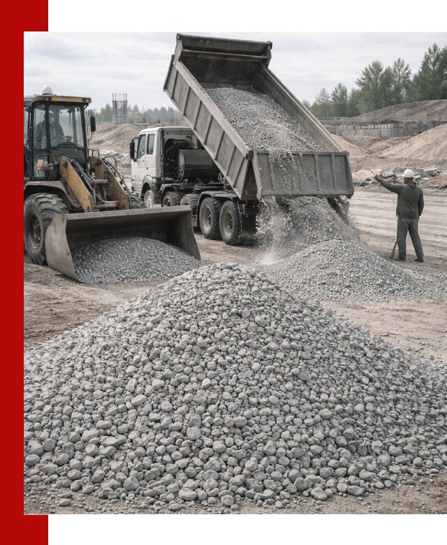 Доставка известнякового щебня фр. 5–20 в Саратове