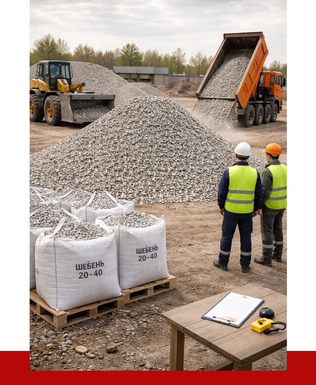 Известняковый щебень 20-40 в Саратове от 2149 р. ПРОНЕРУДСрт