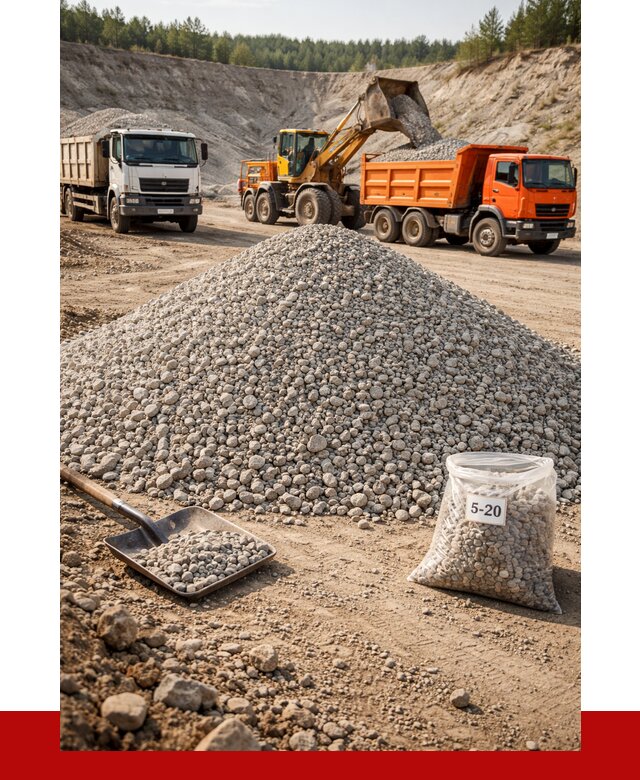 Доломитовый щебень фр. 5-20 в Саратове от 4298 р. | ПРОНЕРУДСрт