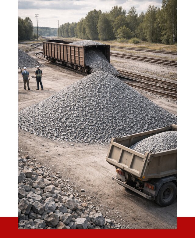 Железнодорожный щебень 20-60 в Саратове от 1740 р. | ПРОНЕРУДСрт