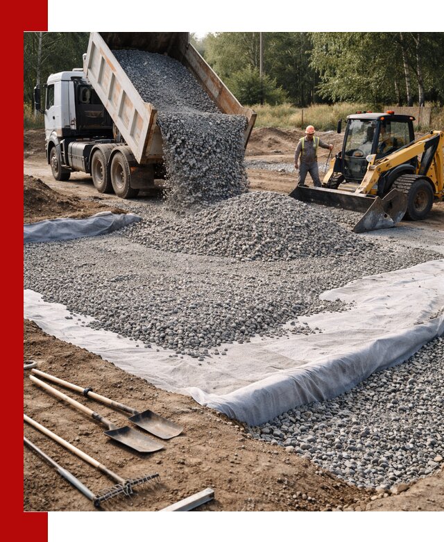 Щебень для фундамента с доставкой в Саратове