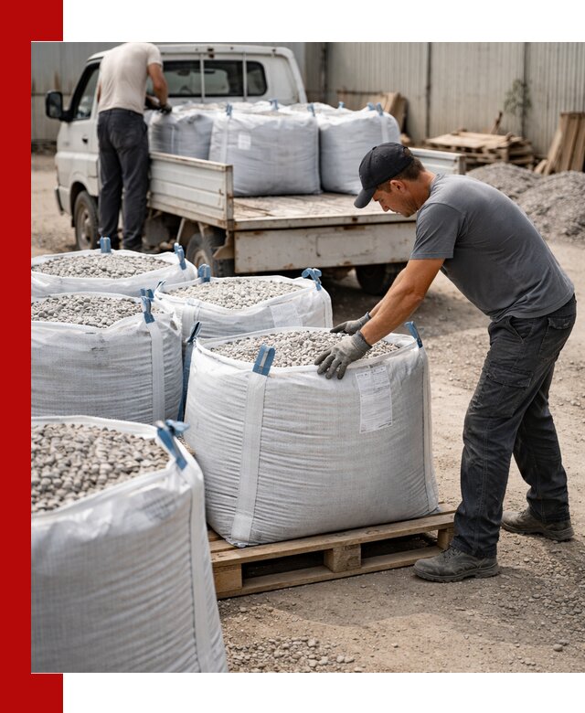 Доставка щебня в мешках по выгодным ценам в Саратове