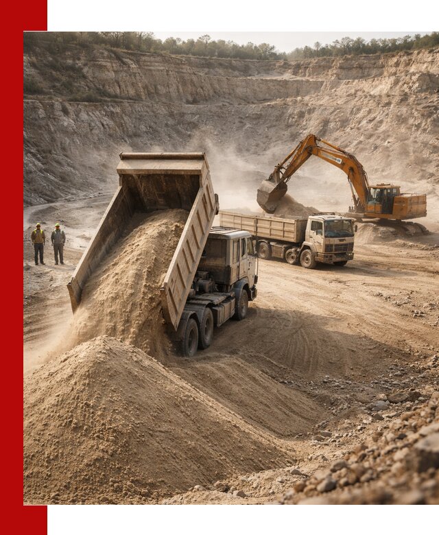 Карьерный песок навалом с доставкой в Саратове