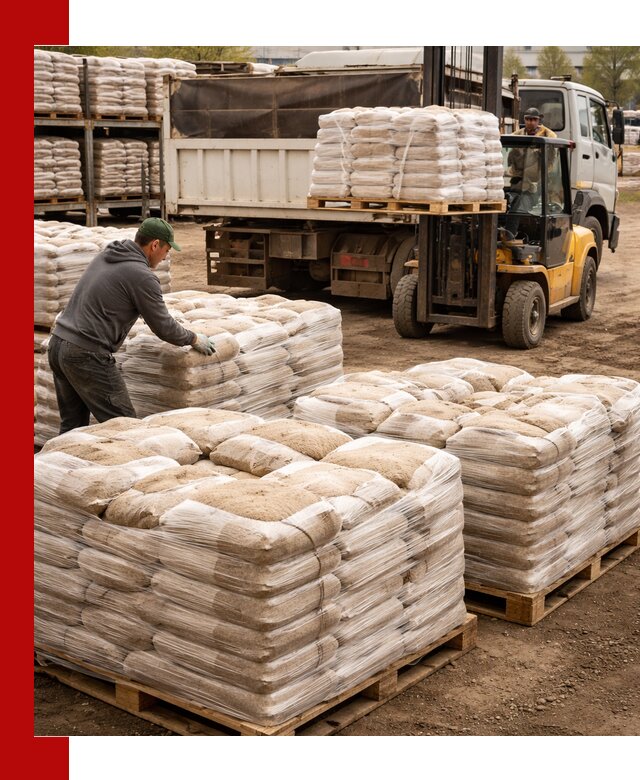 Карьерный песок в мешках с доставкой в Саратове