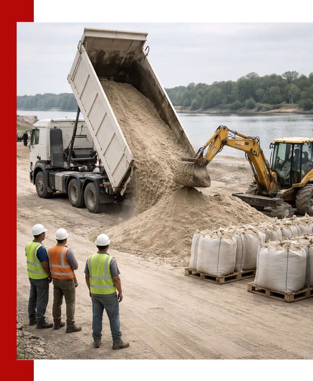 Доставка речного песка в Саратове самосвалами и погрузкой