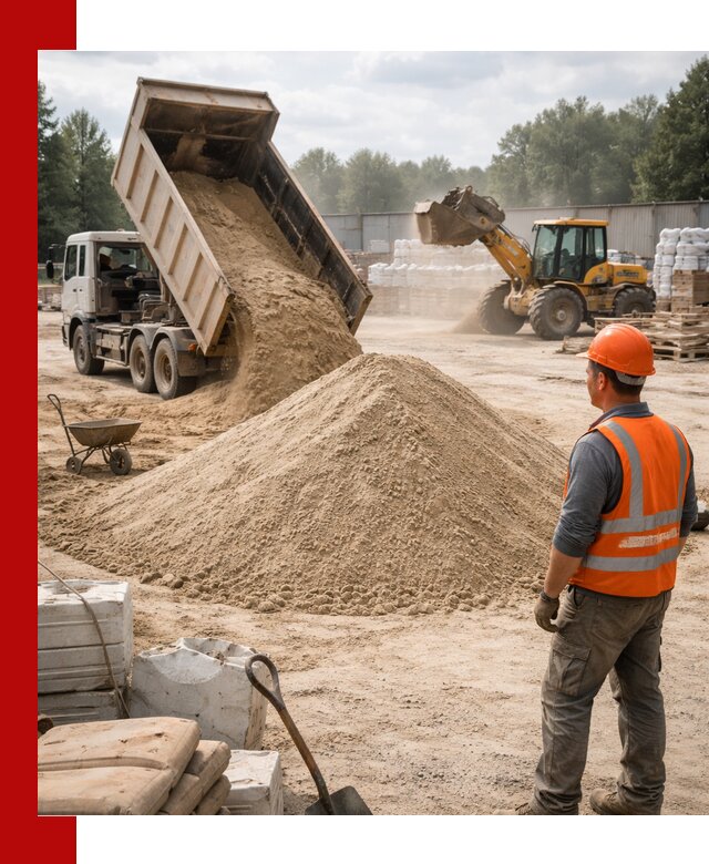 Доставка строительного песка с самосвалом в Саратове