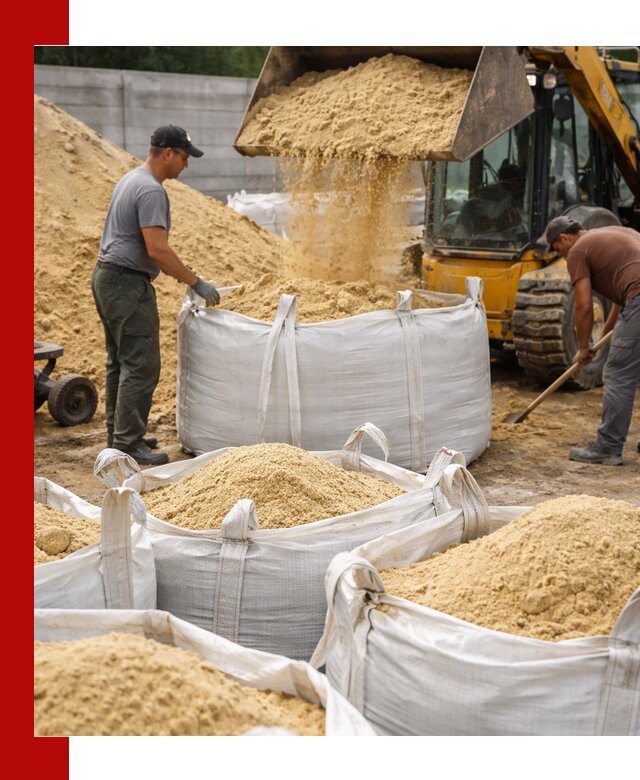 Поставка качественного песка для кладки в Саратове