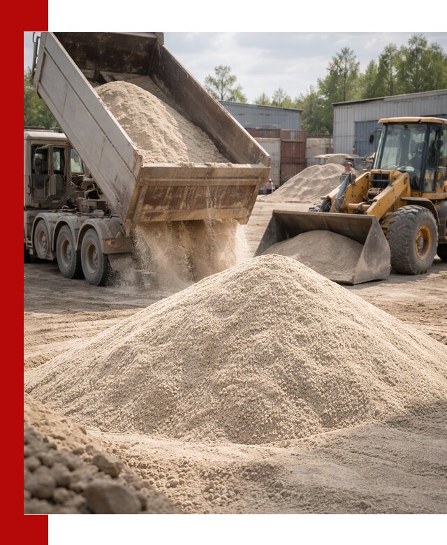 Кварцевый песок с доставкой в Саратове для строительных работ