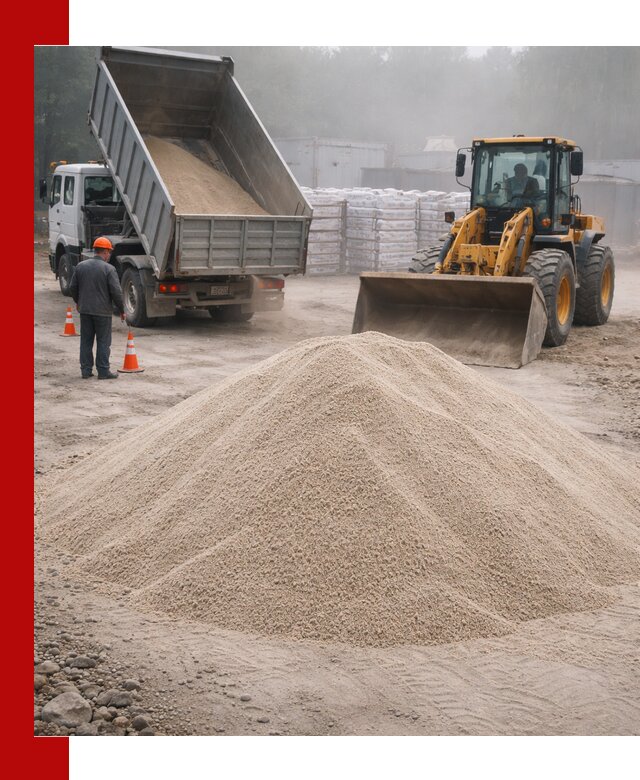 Кварцевый песок фракция 0–8 для стройработ в Саратове