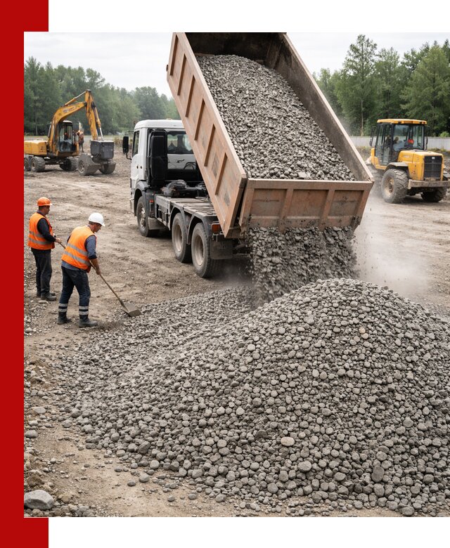 Доставка гравия фракции 40-70 в Саратове оптом и в розницу