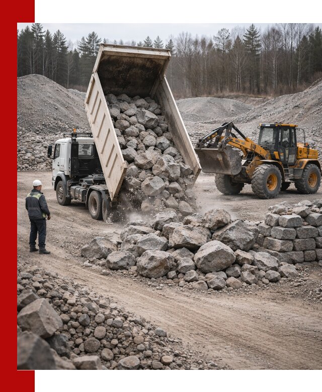 Доставка и продажа бутового гранитного камня в Саратове