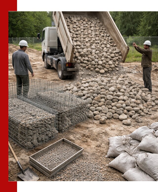 Камень для габионов фракция 70–151 в Саратове