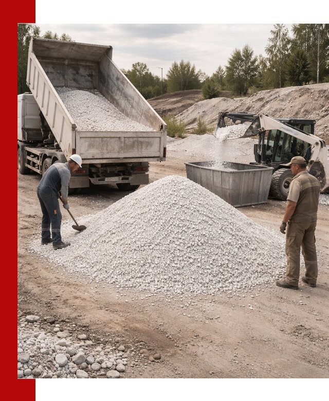 Доставка и продажа белой мраморной крошки в Саратове