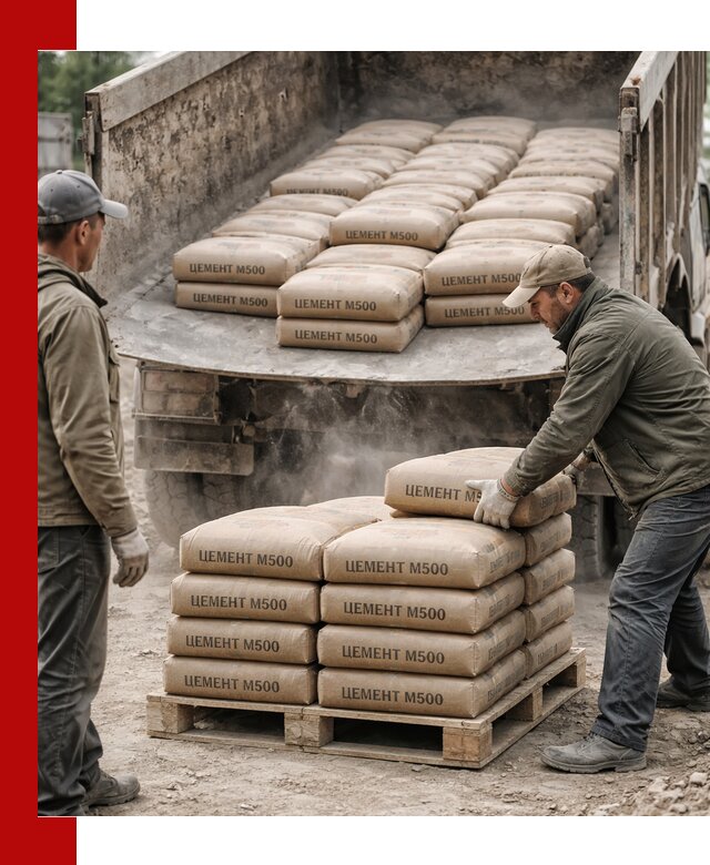 Цемент М500 с доставкой самосвалом в Саратове