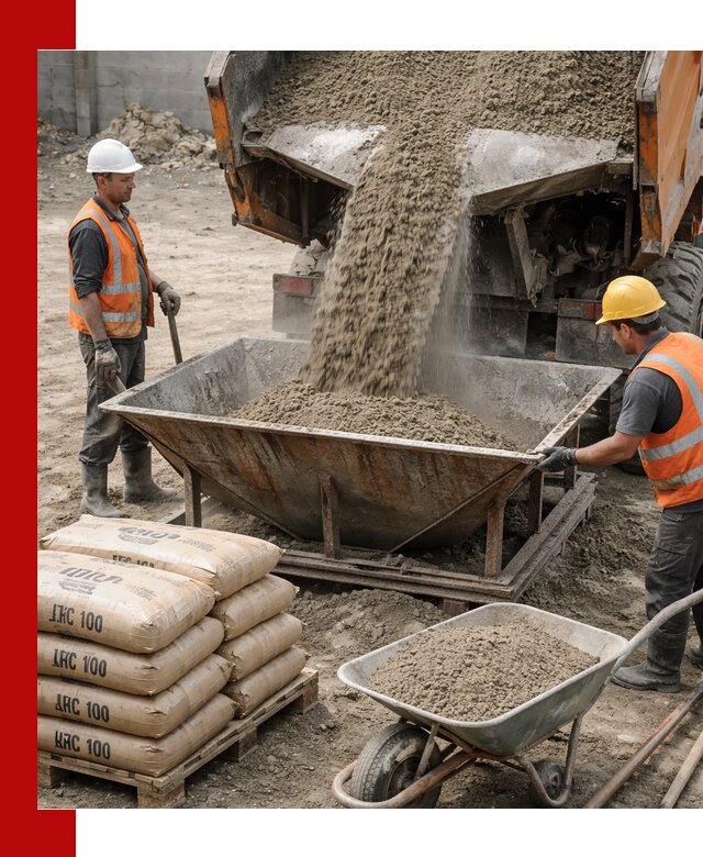 Доставка цементно-песчаной смеси М100 в Саратове