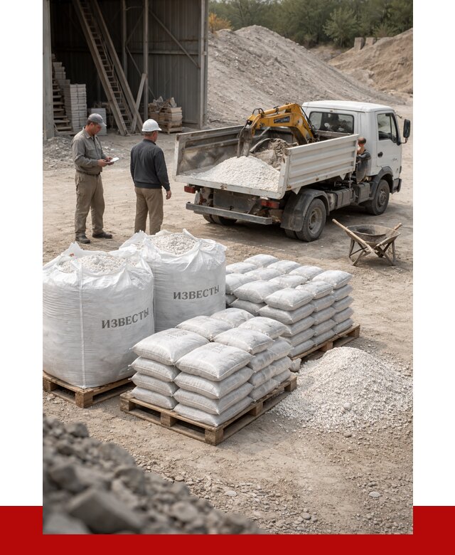 Известь строительная в Саратове с доставкой от 4298 р. | ПРОНЕРУДСрт