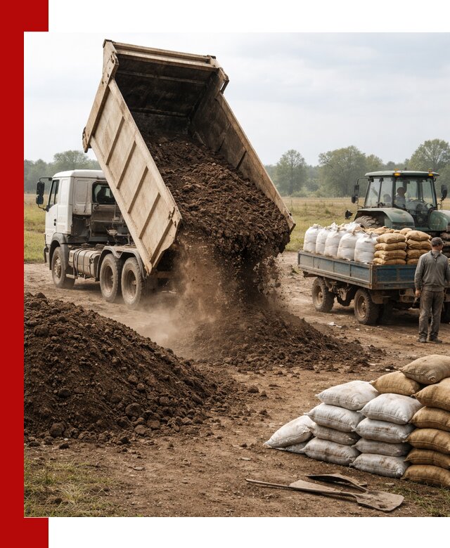 Доставка грунта и удобрений оптом в Саратове для сельхоз и строительства