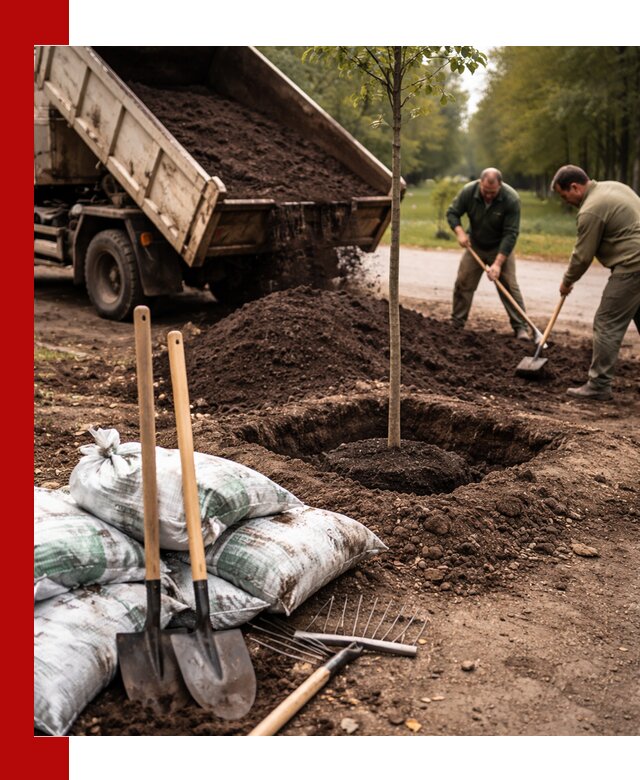 Грунт для посадки деревьев в Саратове — доставка и подготовка почвы