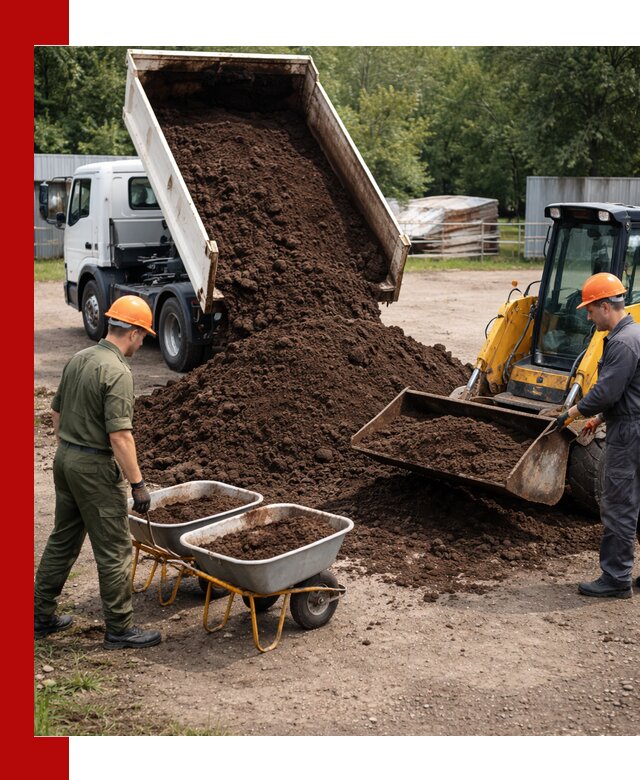 Доставка торфо-земляной смеси в Саратове для огорода и ландшафта