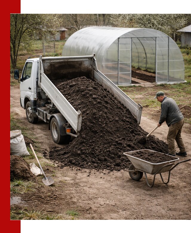 Чернозем для теплицы с доставкой в Саратове