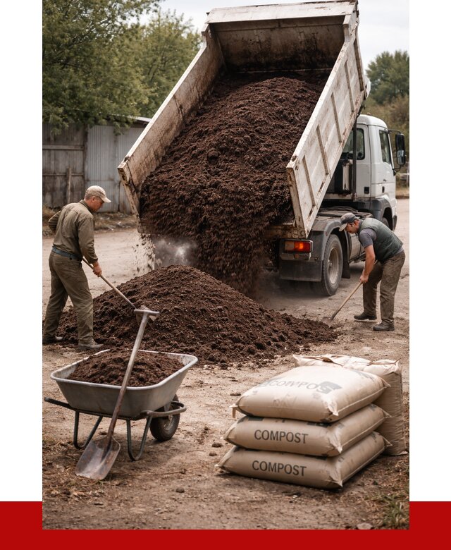 Купить компост в Саратове от 4298 р. за куб с доставкой | ПРОНЕРУДСрт