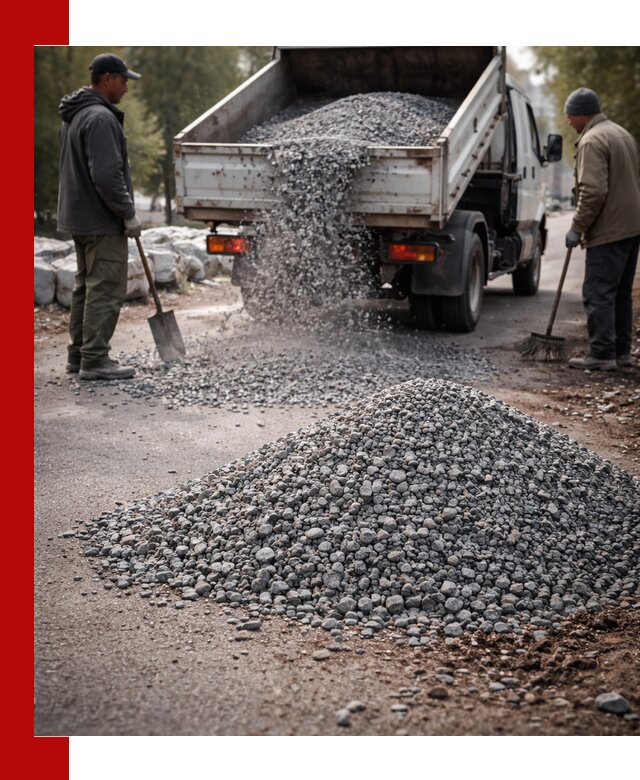 Гранитная крошка для посыпки дорог и тротуаров в Саратове