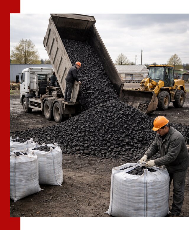 Доставка каменного угля в Саратове оптом и в розницу