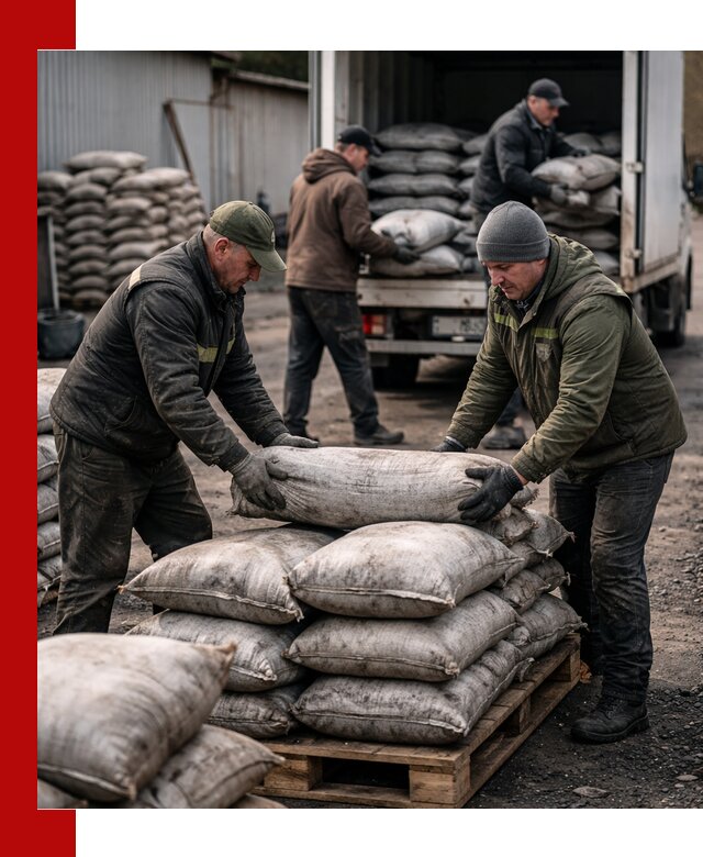 Доставка угля в мешках по выгодным ценам в Саратове