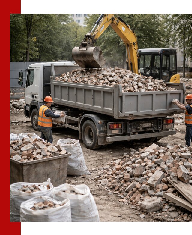 Вывоз строительного мусора в Саратове с самосвалами и контейнерами