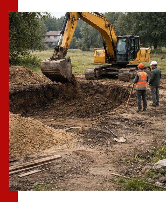 Рытье котлована под фундамент в Саратове (быстро и недорого)