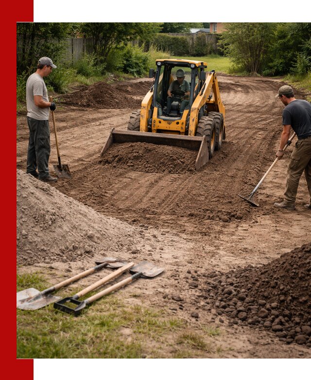 Планировка участка грунтом с вывозом и доставкой в Саратове