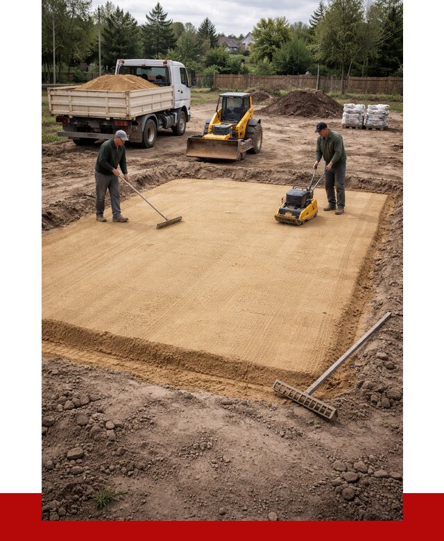 Устройство песчаной подушки в Саратове от 4605 р. ПРОНЕРУДСрт