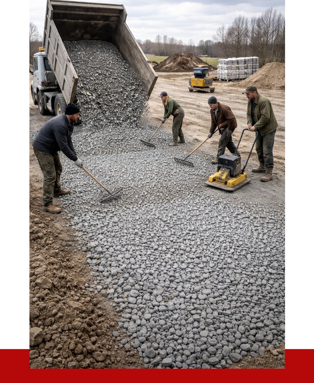 Устройство щебеночной подушки в Саратове от 4605 р. ПРОНЕРУДСрт