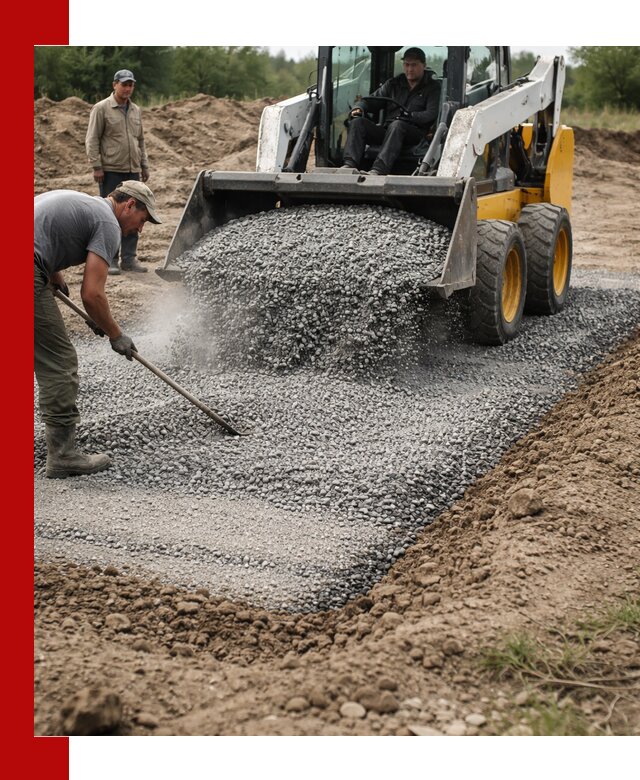 Устройство щебеночной подушки в Саратове для дорог и фундаментов