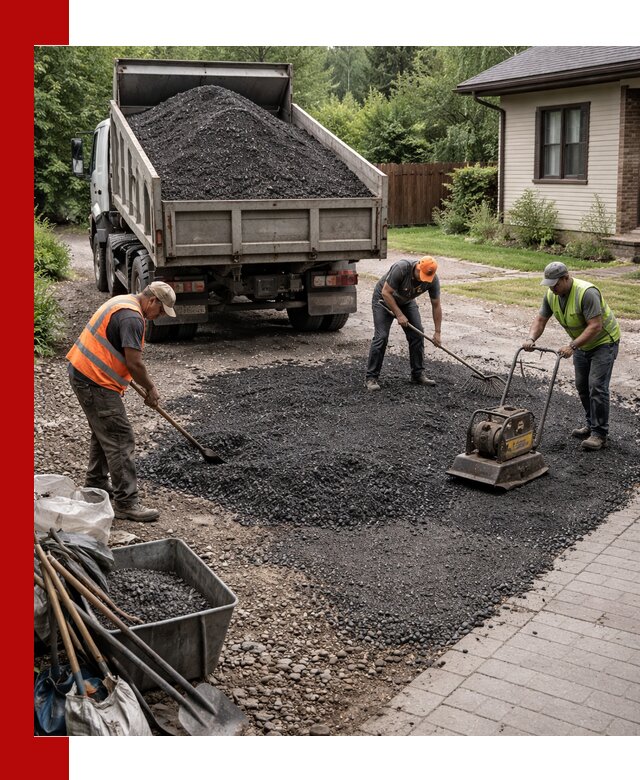 Асфальтовая крошка для двора с доставкой в Саратове